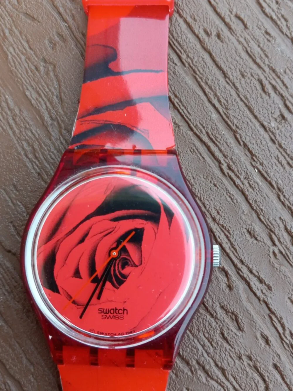Vintage Swatch Watch The Rose Watch RUNS AND KEEPS TIME